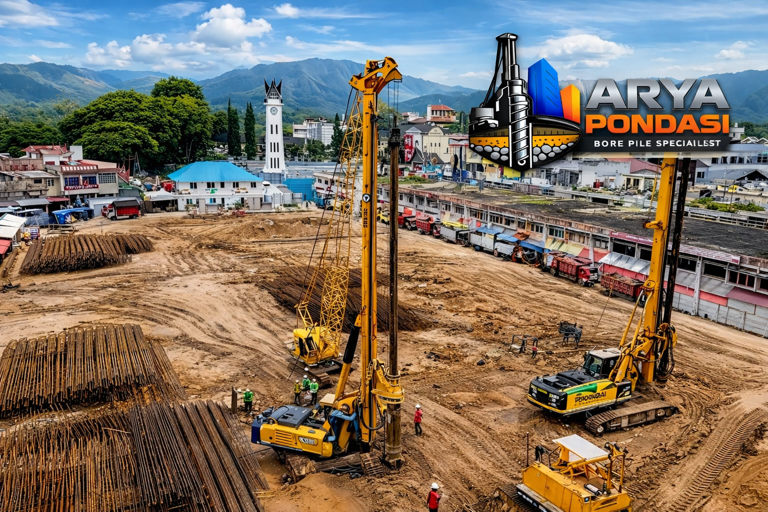 Pengerjaan Pondasi Pasar Pulung Kencana Tulang Bawang Berjalan Lancar