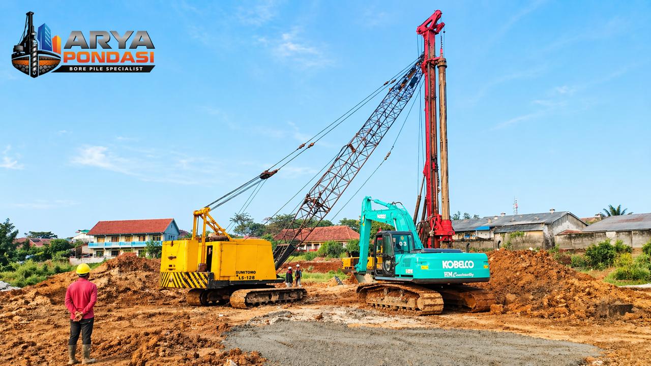 Pekerjaan Borepile Proyek Tol Cibitung