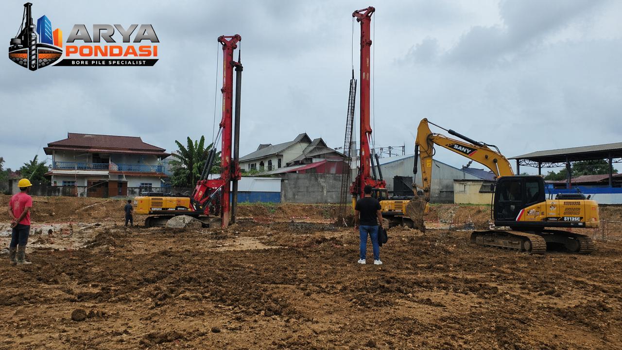 Proyek Borepile Pembangunan Mall Basko di Padang Sumatera