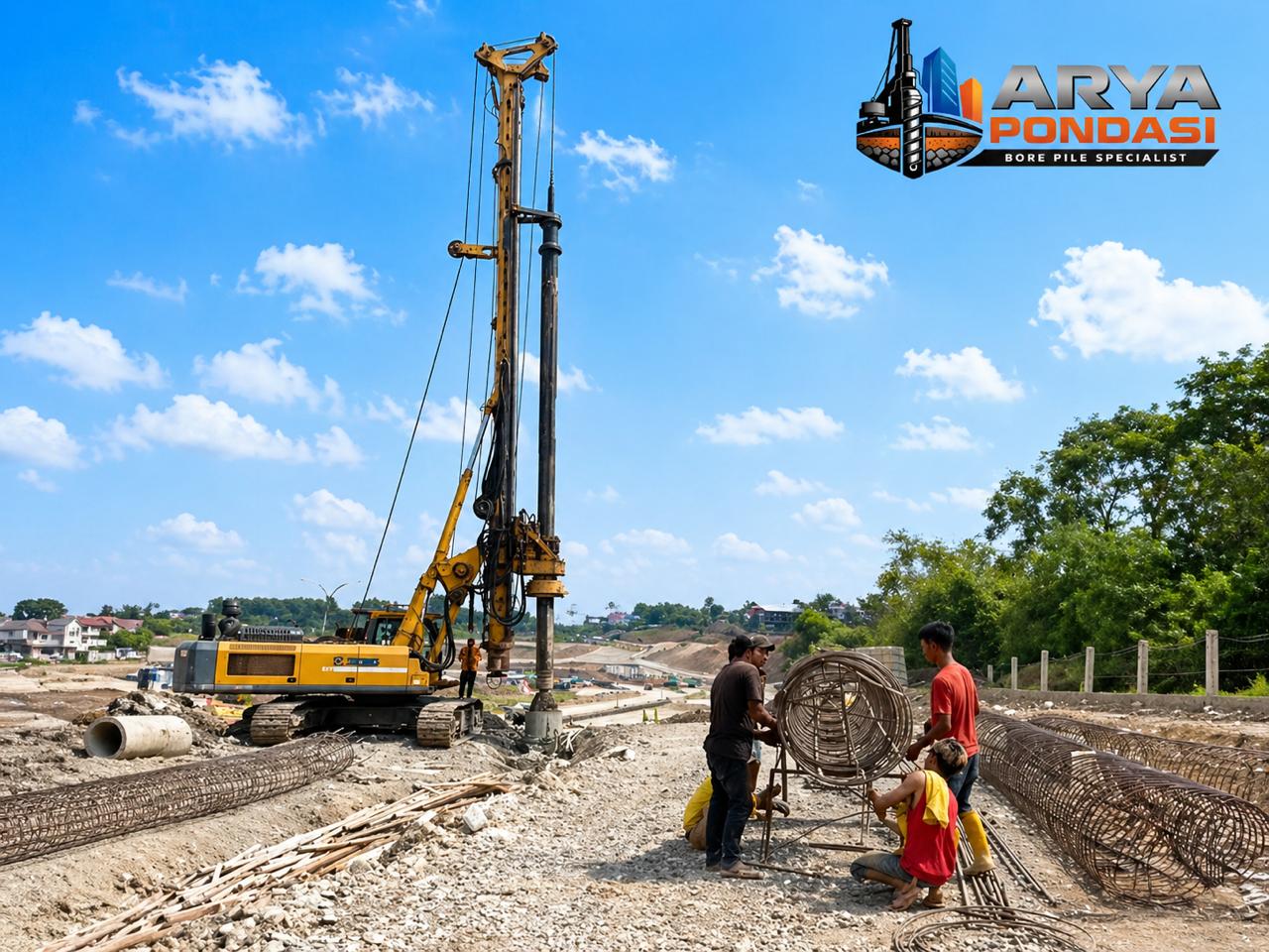Pekerjaan Borepile Proyek Pembuatan Turap Cikarang, Arya Citra Pondasi